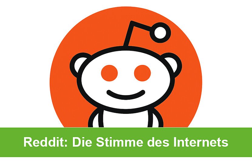 Logo von Reddit mit grüner Bauchbinde