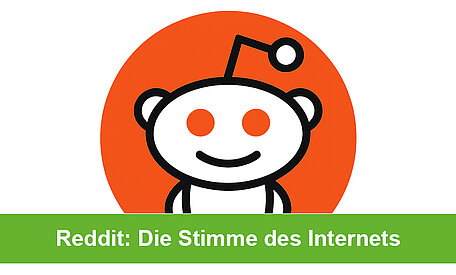 Logo von Reddit mit grüner Bauchbinde