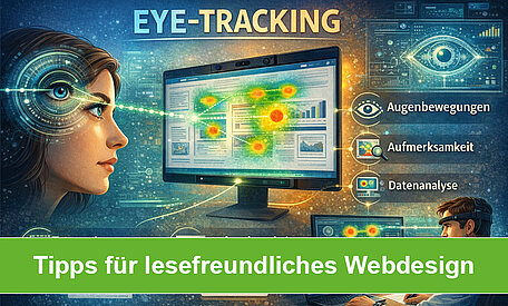 Eine Frau schaut auf einen PC-Bildschirm