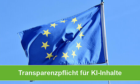 Eine Flagge der Europäischen Union vor einem blauen Himmel