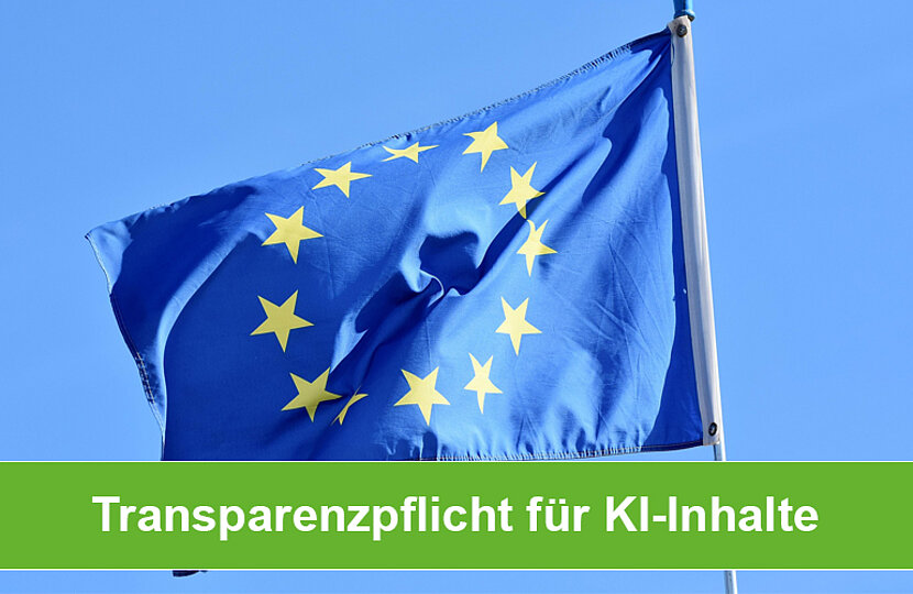 Eine Flagge der Europäischen Union vor einem blauen Himmel