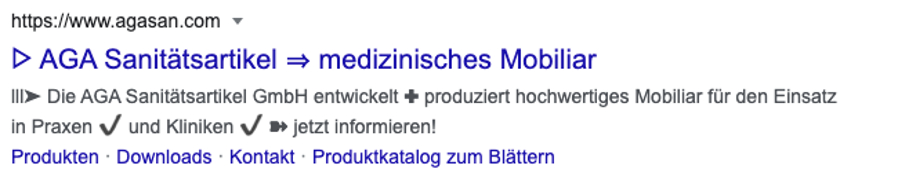 Beispiel für eine Meta-Description mit Emojis