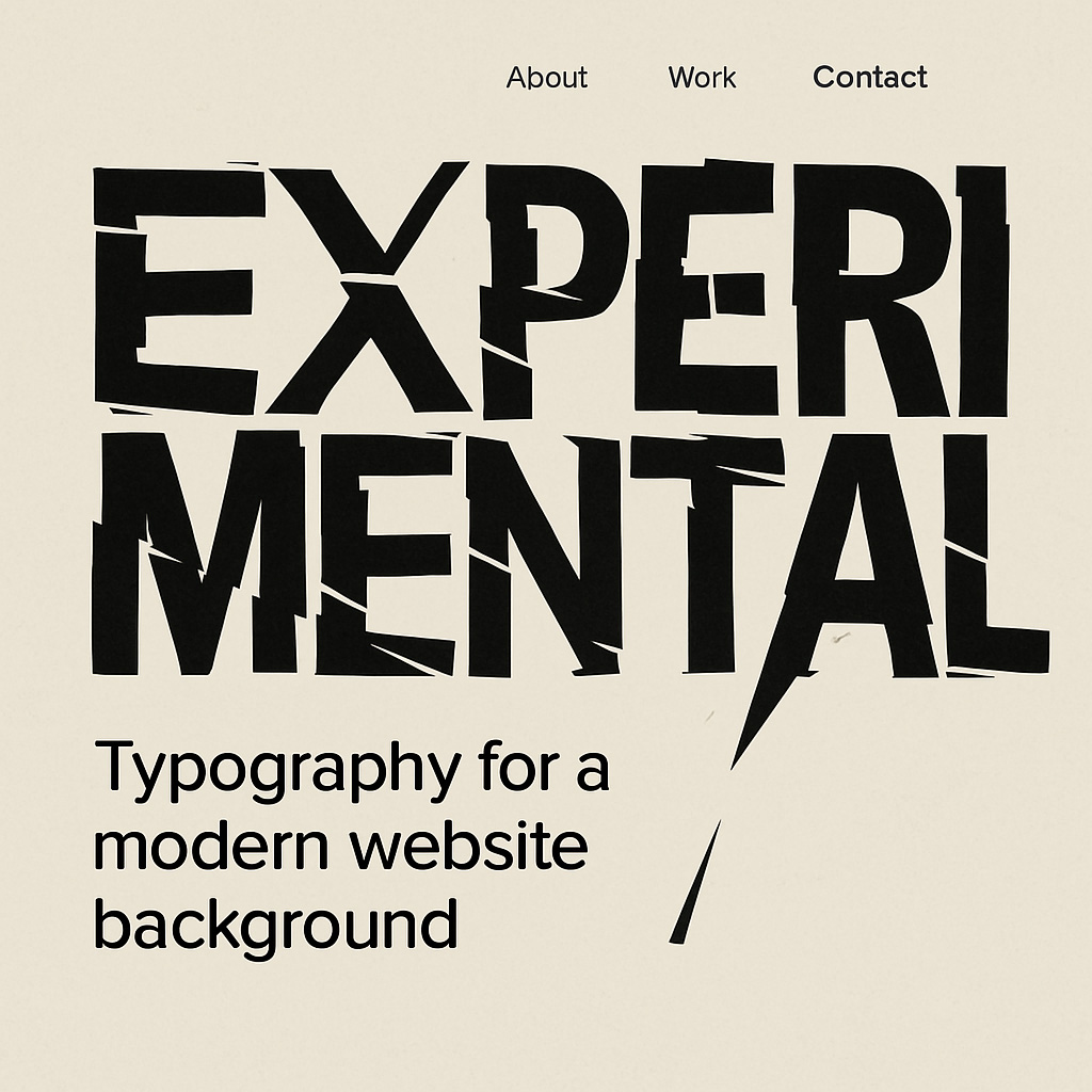 Ein Beispiel für experimentelle Typografie im Web Ein Beispiel für experimentelle Typografie im Web