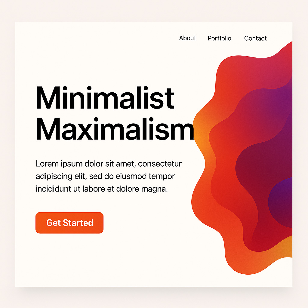 Praxisbeispiel für minimalistischer Maximalismus im Webdesign Praxisbeispiel für minimalistischer Maximalismus im Webdesign