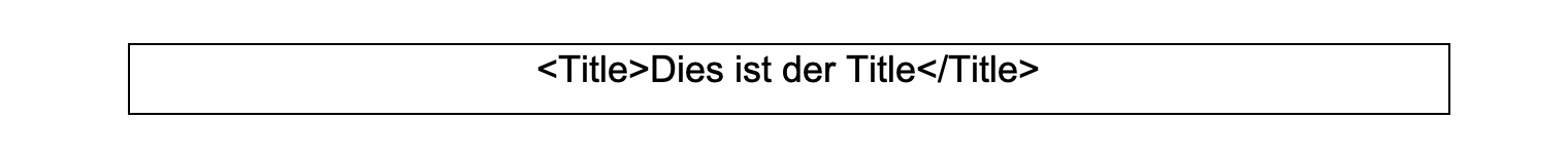 Der Titel einer Seite