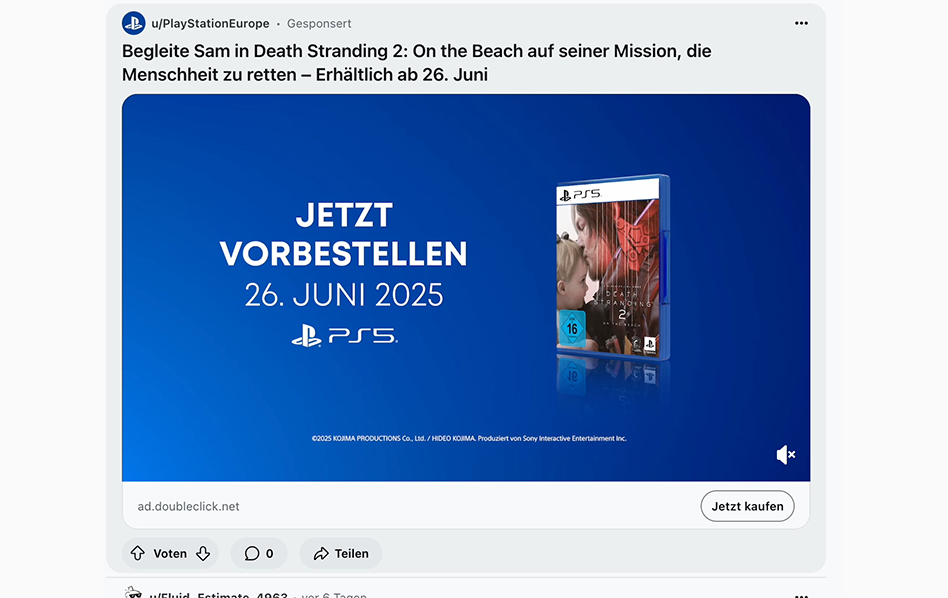 Vorschau einer Video Ad