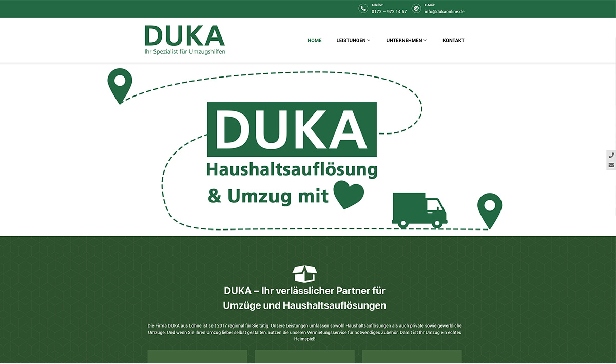 Screenshot Duka Haushaltsauflösungen & Umzüge