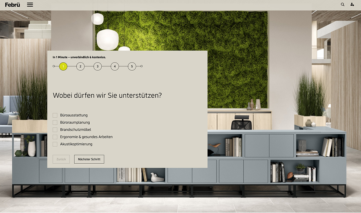 Screenshot der Website von Febrü