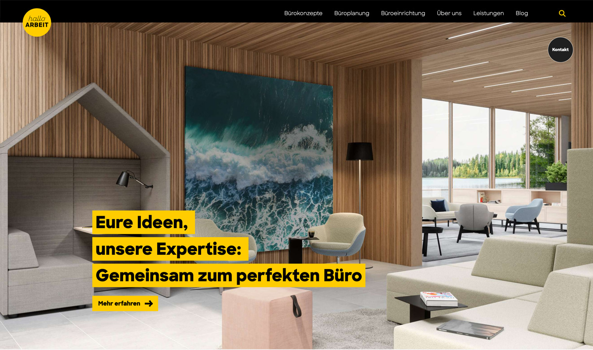 Screenshot Website HALLO ARBEIT