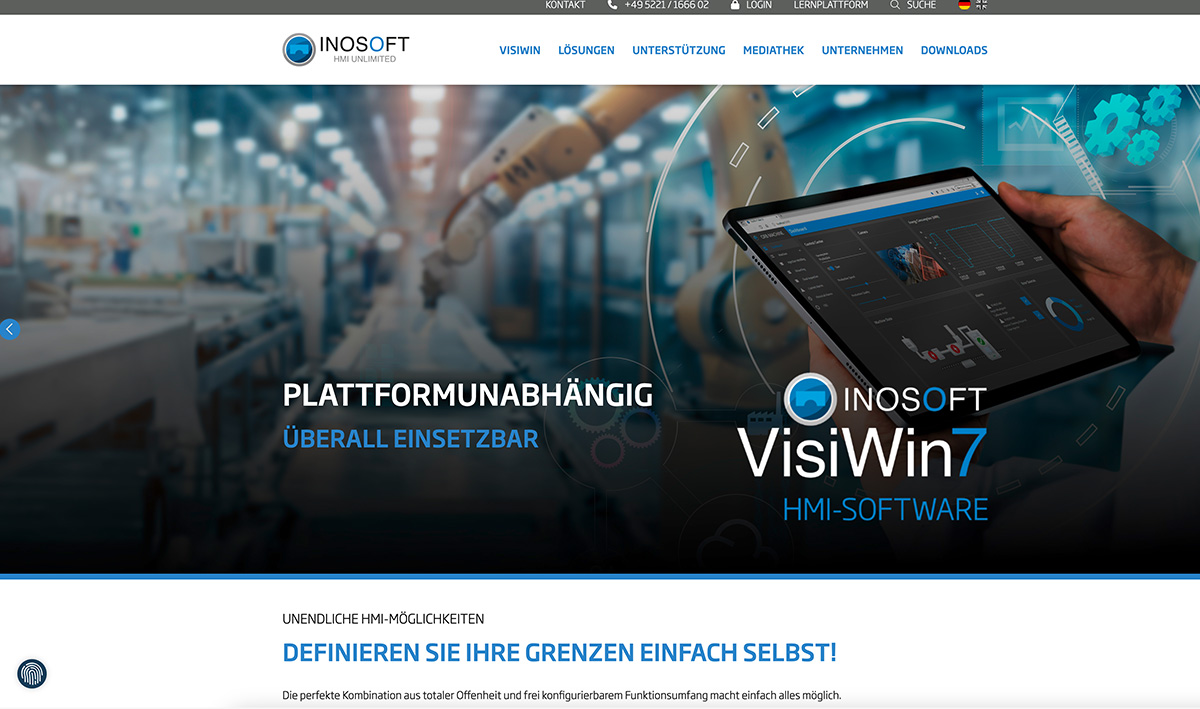 Website Screenshot INOSOFT