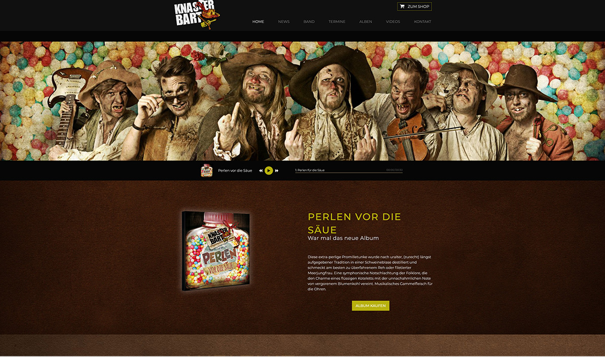 Knasterbart Screenshot Website Knasterbart