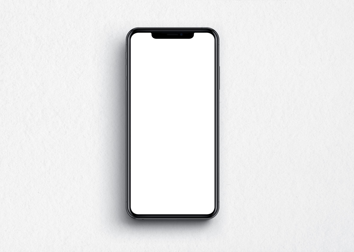 Was ist ein Mock Up? Ein Handy mit weißem Bildschirm