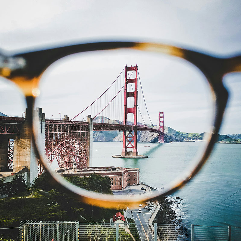 Objektivfotografie der Golden Gate Bridge, San Francisco, Kalifornien bei Tag