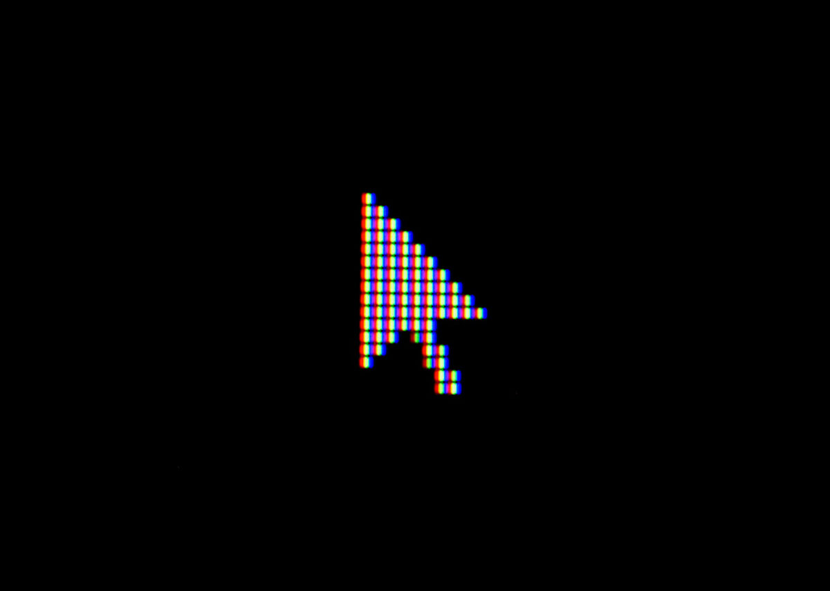 Cursor auf schwarzem Hintergrund