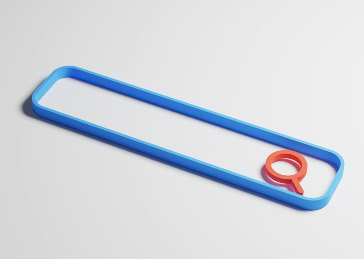 Wie lassen sich geeignete Short-Tail-Keywords finden? Suchleiste mit Lupenicon